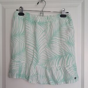 Roxy Mint Palm Pattern Skirt Size Medium